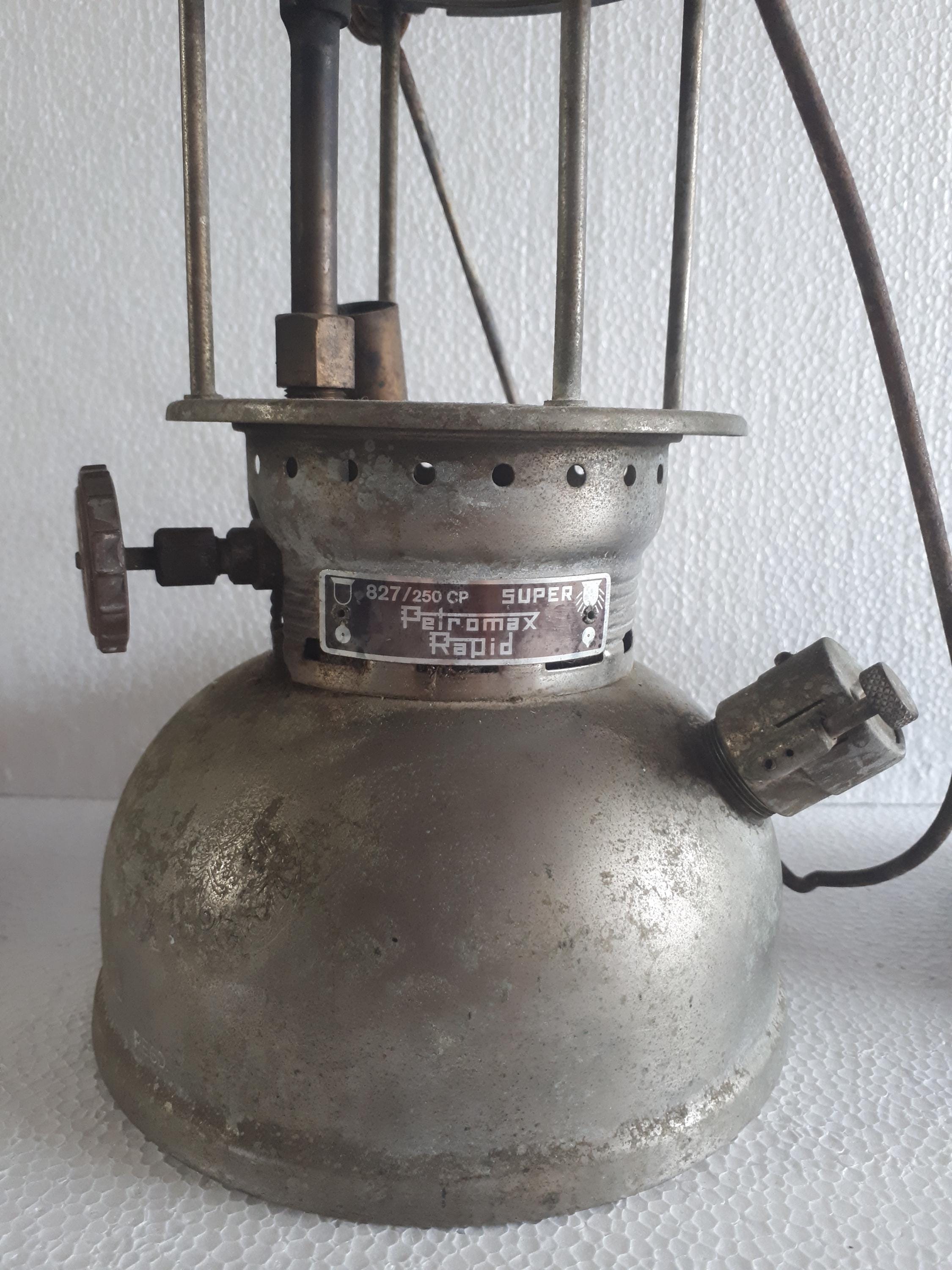 Vintage Petromax Rapid 827/250 CP Super Pressure Lantern Made in