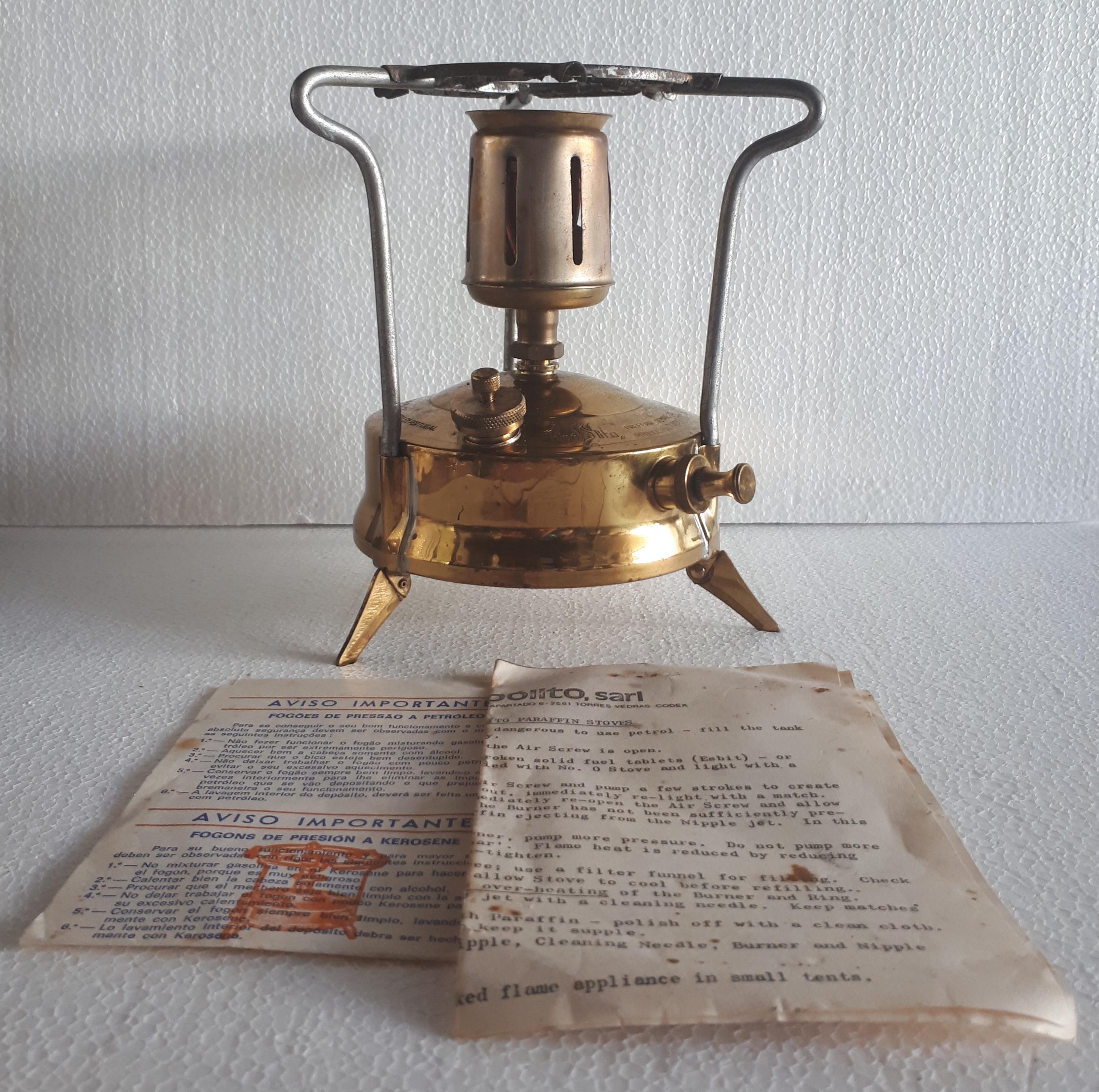 Réchaud De Camping Vintage Hipolito Fogao N°0 - Paraffine - Avec Boîte En étain