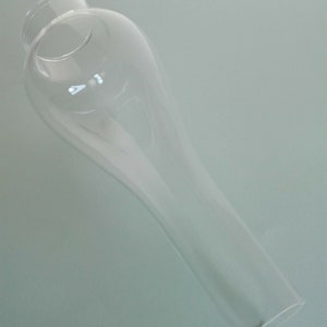 Clear Vienna Style Glass Chimney For Kerosene Oil Lamps 7 3/4 Tall x 2 Base image 3