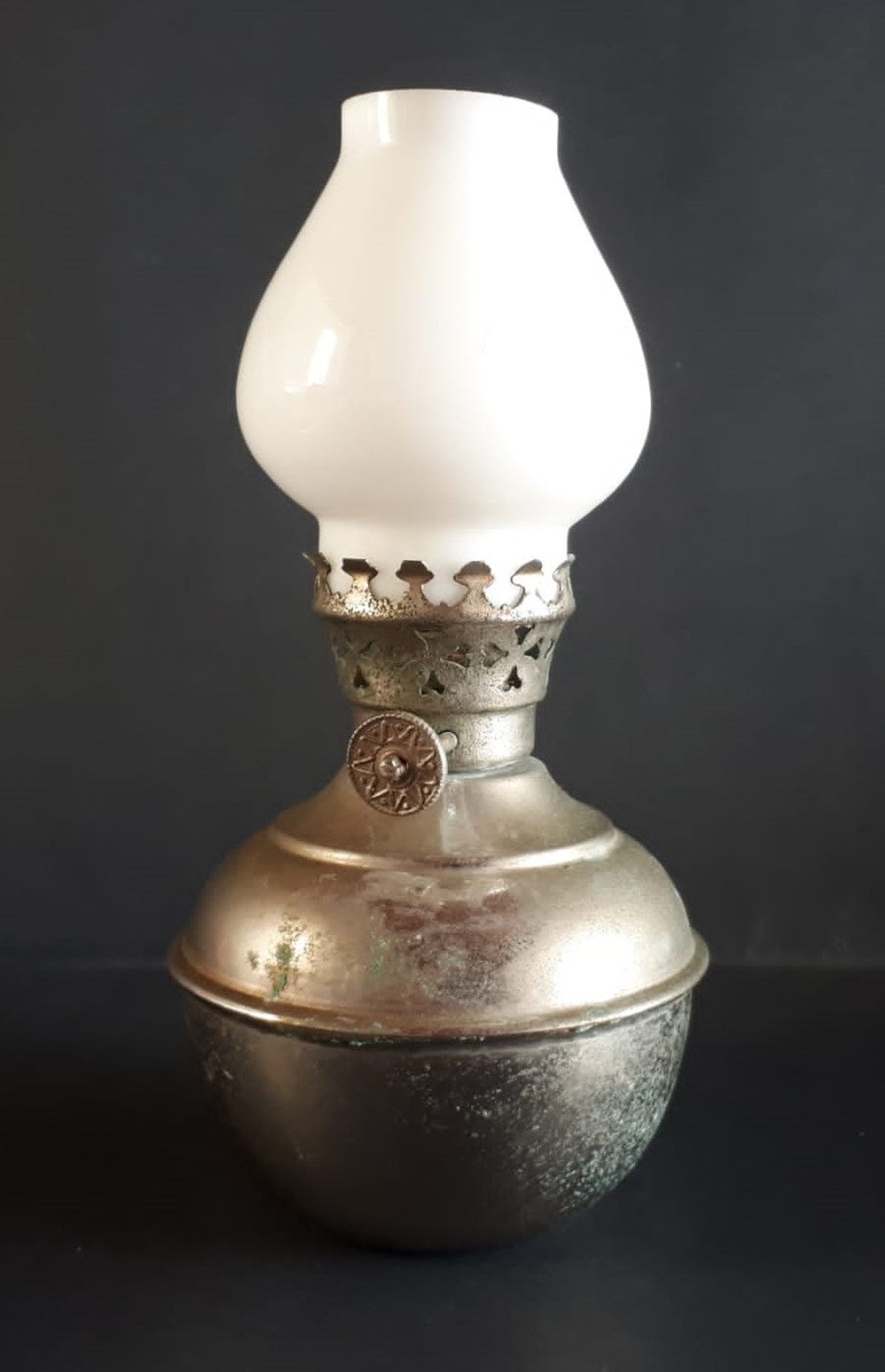 Vintage Miniature Kerosene Oil Lamp Reservoir Made in Portugal Etsy