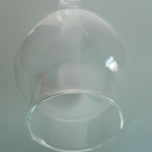 Clear Vienna Style Glass Chimney For Kerosene Oil Lamps 7 3/4 Tall x 2 Base image 4