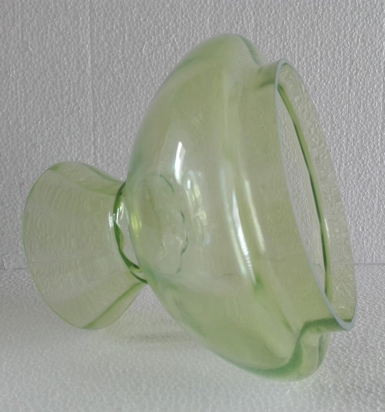 Vintage Colored Lime Green Glass Lamp Shade Fitter 4 Etsy