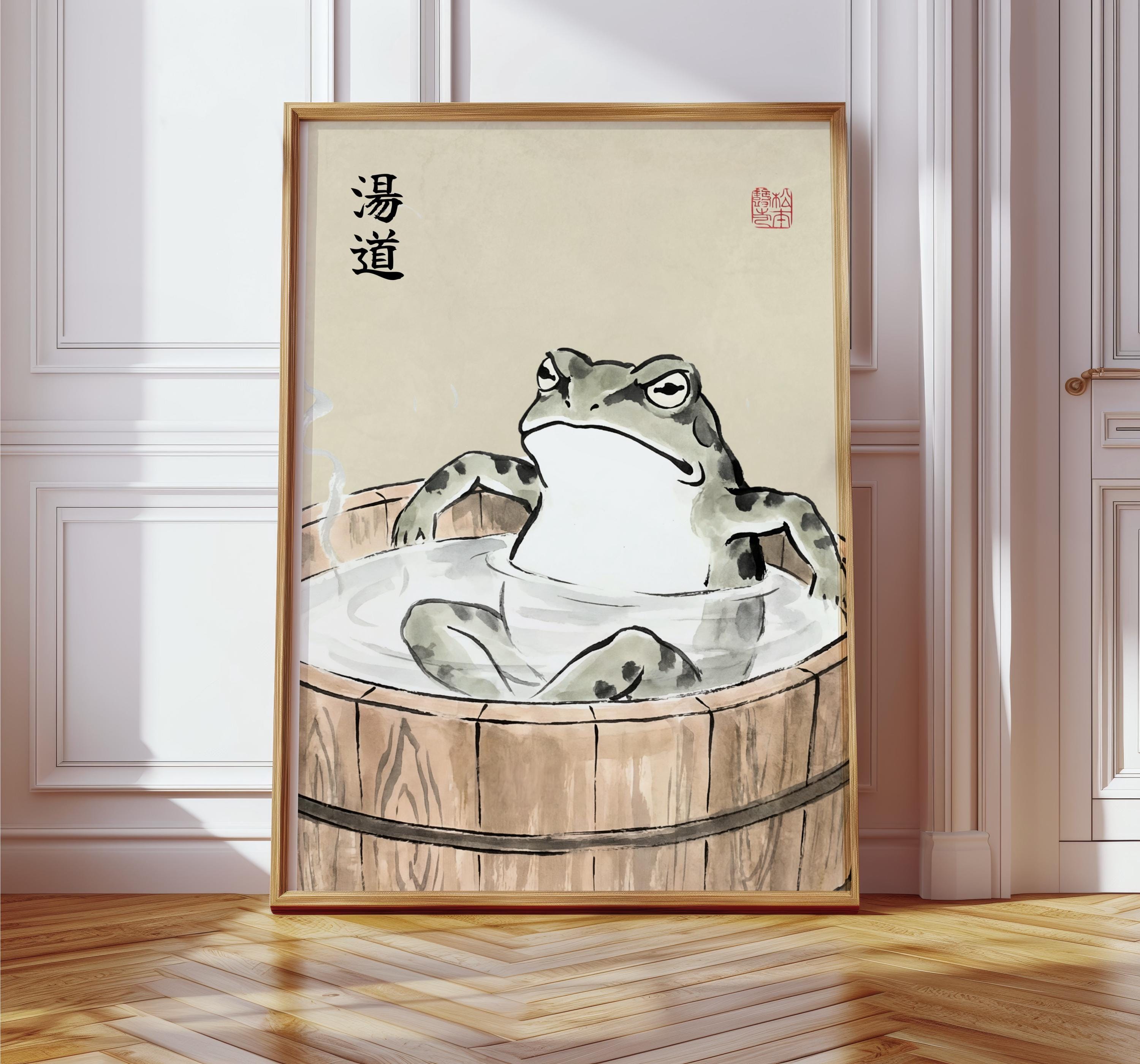 Onsen Frog Art - Etsy