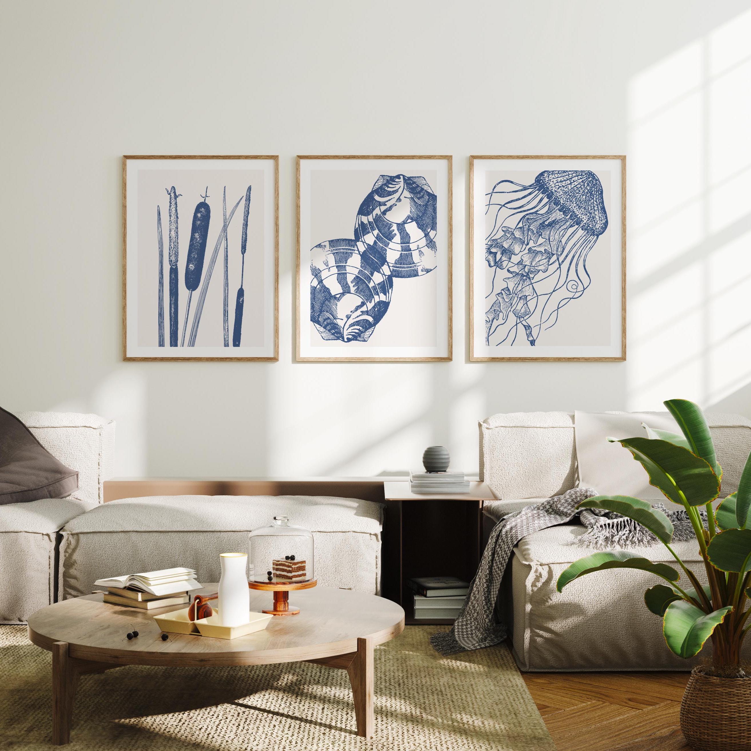 Coastal Gallery Wall Art: Blue Beach Prints, Set of 6 (digital Download ...