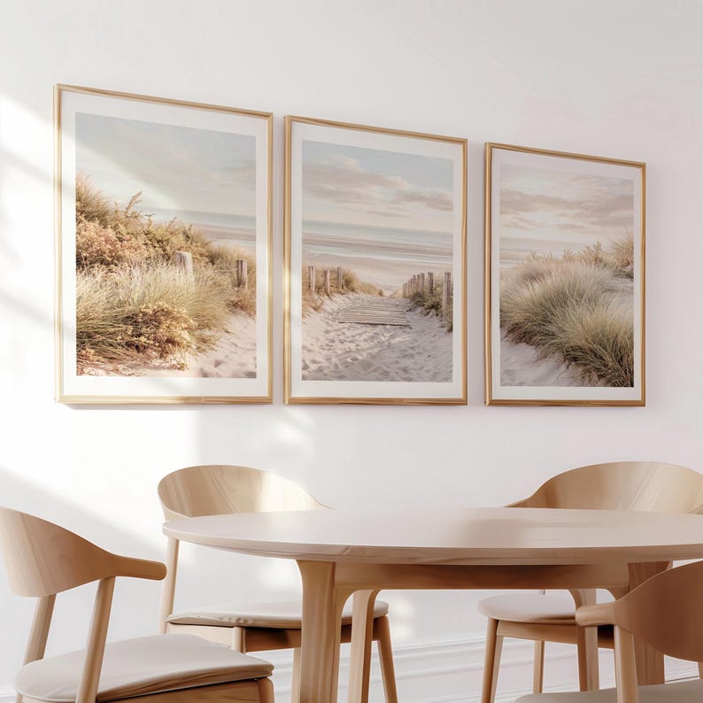 Coastal Wall Art Set / Beach Path & Dunes Digital Print / Summer Ocean ...