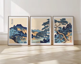 Set of 6 Hasegawa Tōhaku Shōrin-zu Byōbu (pine Trees) Prints | Six