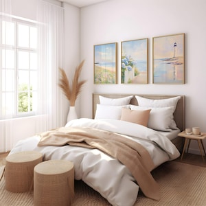 Set of 3 Pastel Coastal Wall Art / Summer Beach Print / Ocean Wildflowers / Blue Hydrangeas Painting / Beach House Decor / Preppy Dorm Room, ocean painting
coastal wall art
blue hydrangea art
hydrangeas beach
nautical marine art
summer beach print
beachy wall art
three piece wall art
pastel beach prints
preppy dorm room art
pink wildflowers
beach house decor
ocean light house