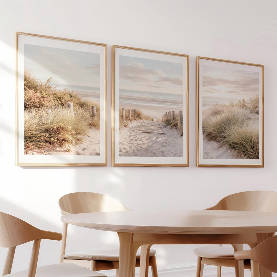 Coastal Wall Art Set / Beach Path & Dunes Digital Print / Summer Ocean ...