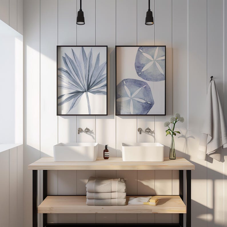 modern starfish
hamptons decor
ocean artwork
beach house decor
bedroom living room
blue beach wall art
coastal prints
marine biology art
neutral trendy art
starfish sand dollar
beachy art set of 2
palm leaf watercolor