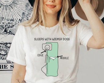 Funny Dachshund Mom T-Shirt: Sleep With Wiener Dog Gift