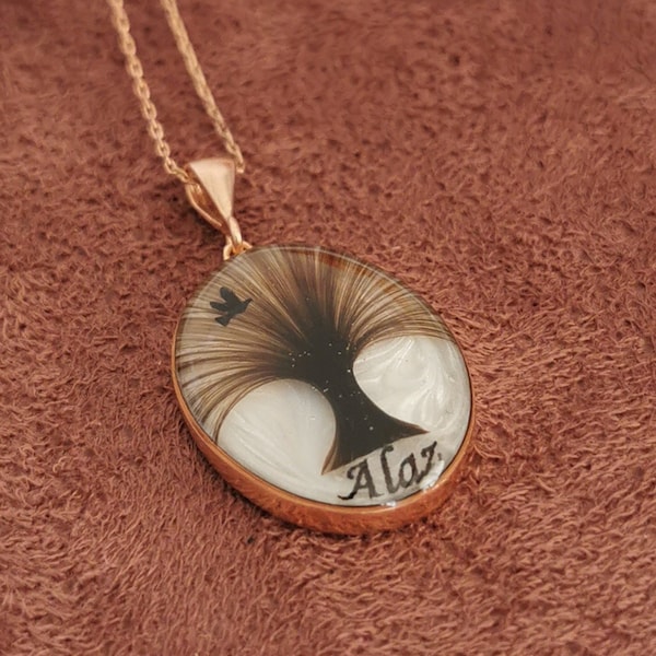 Keepsake Lock of Hair Necklace Etsy