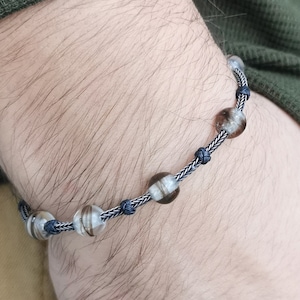 Lock Of Hair Bead • Memorial Bracelet For Men • Europen Bead Charm • Hair Locket Bracelet • Horse Hair Jewelry •Dog Fur Bracelet• Grief Gift
