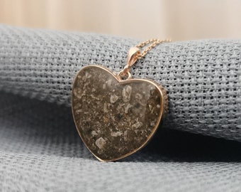 Sterling Silver Heart Ashes Necklace: Custom Cremation Jewelry