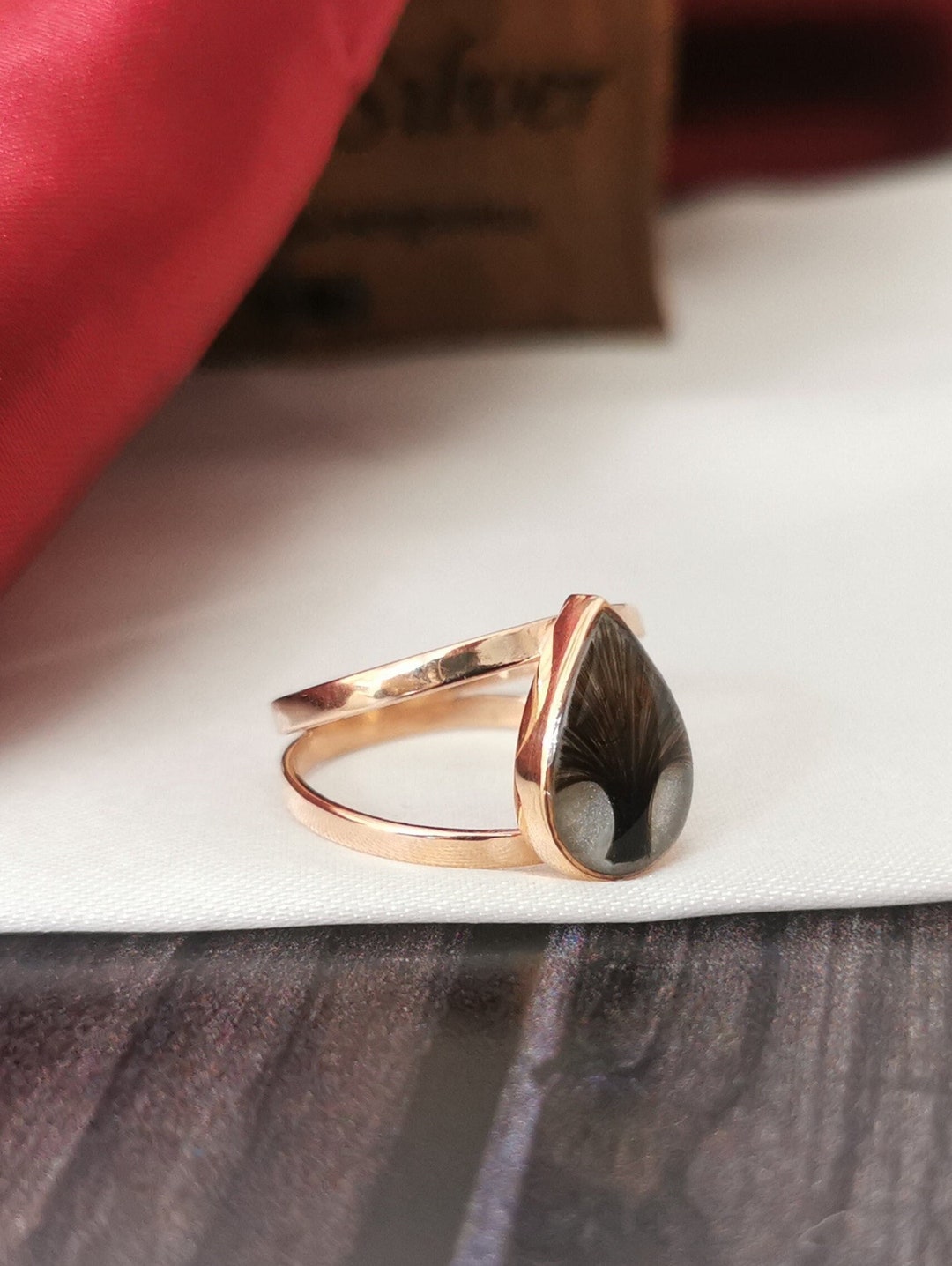 Hair Locket Ring Lock of Hair Ring Pet Hair Ring Baby First Haircut Pet