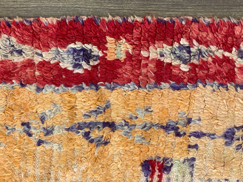 Vintage Berber Azilal Wool Rug: 9x5 Moroccan Area Rug - Etsy