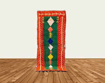 ダイヤモンドナローのヴィンテージ 2x8 ランナーラグ。 - Etsy 日本