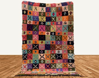 Vintage Moroccan Berber Rug: Checkered Area Rug (6x4)