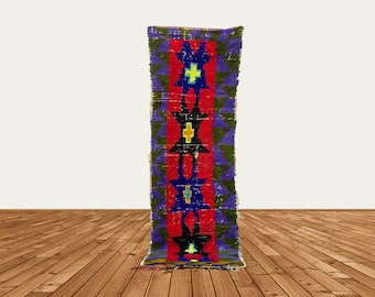 Vintage Moroccan Berber Runner Rug - 2x8 ft