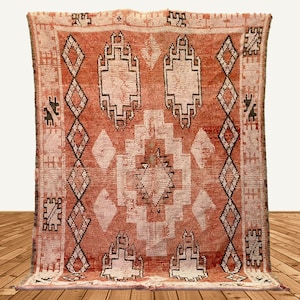 8x5 Moroccan Berber rug, vintage area rug.