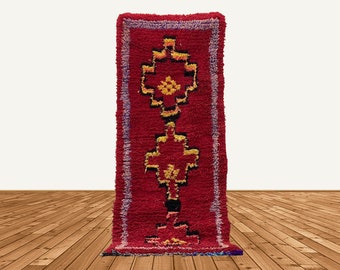 7 x 3 Marokkaans vintage smal loper vloerkleed