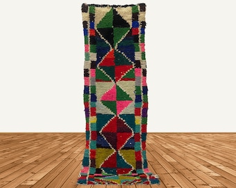 Colorful Vintage Moroccan Berber Runner Rug (5x3)