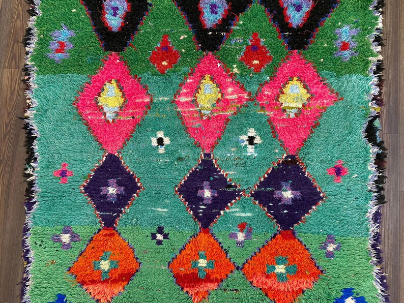 6x5 Moroccan Woven Rug, Vintage Area Rug. - Etsy