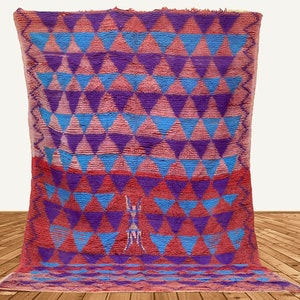 10x6 Moroccan vintage rug, Berber area rug.