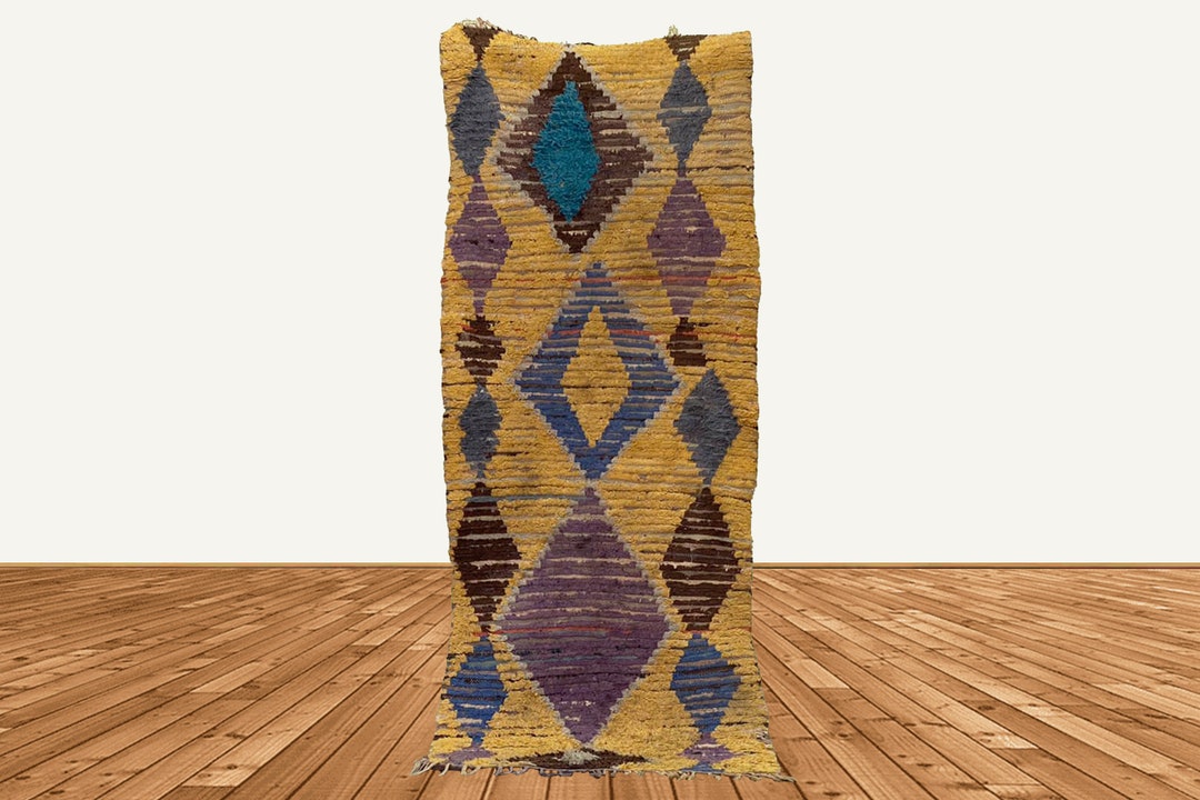 7x2 モロッコ製フロアラグ、ビンテージランナーラグ。 - Etsy 日本