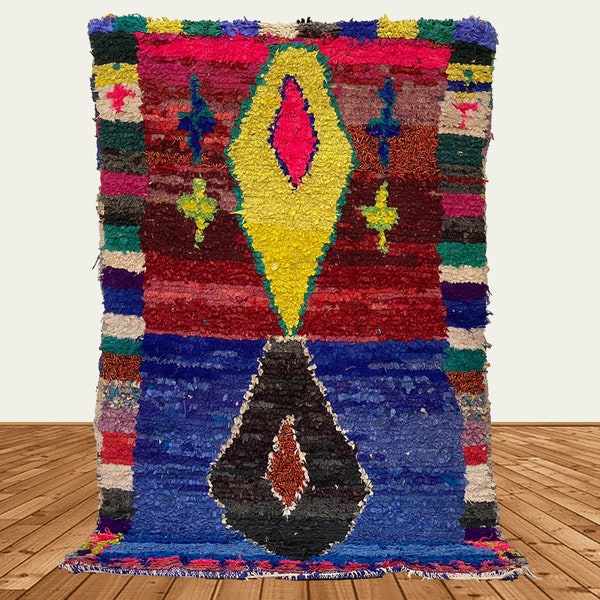 Nafisah - vintage boucherouite rug main image 0