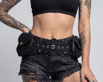 Adjustable Cotton Utility Waist Belt Bag – Unisex Tactical Multi Pocket Festival