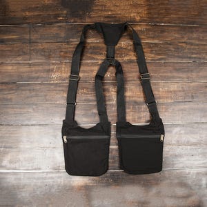 Holster bag || Eco Friendly Cotton || Adjustable Cotton Holster || Utility vest || Black cotton || Cotton Holster For Unisex ||