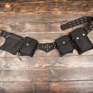 Handmade Cotton Waist Bag With multiple pockets, Belt pouch, Hip Bag With Adjustable Belt For Unisex.