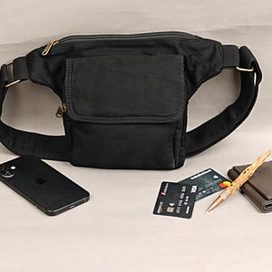 Travel-Friendly Cotton Waist Bag || multiple pockets || Secure Passport & Money Holder || Festival and travel hip bag ||