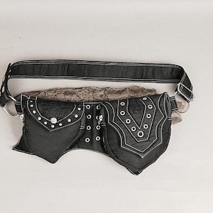 BLACK Nickle Fitting Cotton waist Bag || Utility Hip Belt  bag || Festival belt || Canvas belt pouch || Pocket belt|| For Unisex ||