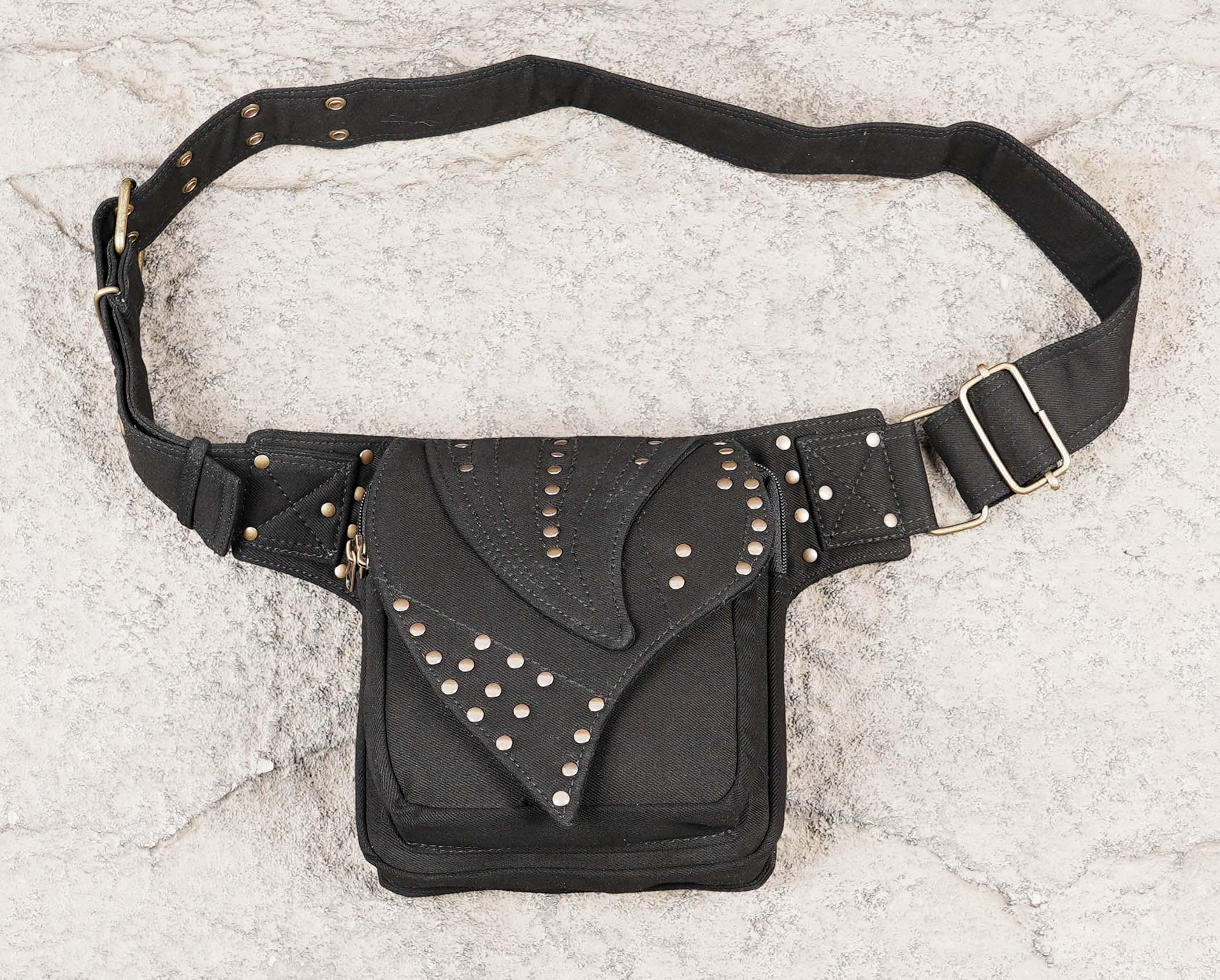 Powder Pouch Rave Studded Cotton Utility Waist Bag, Rave Style Hip Pouch - Etsy
