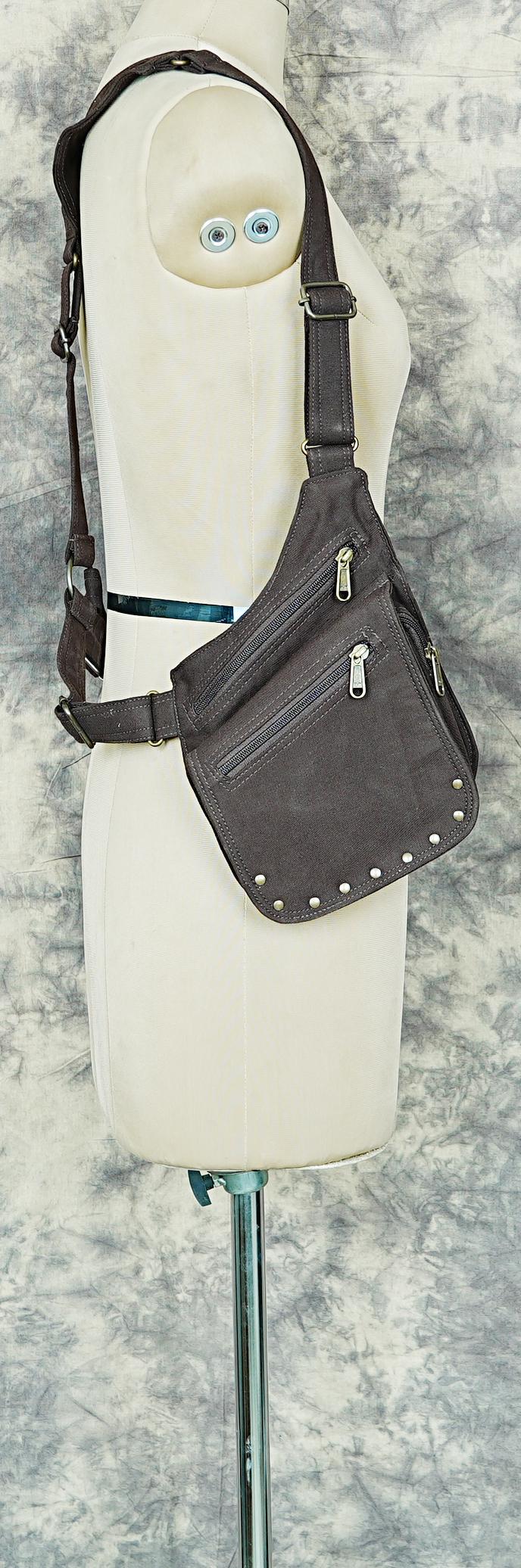 Cotton Holster Bag Festival Utility Bag Functional Pocket belt Fully Adjustable 100% Cotton Unisex Holster Bag.