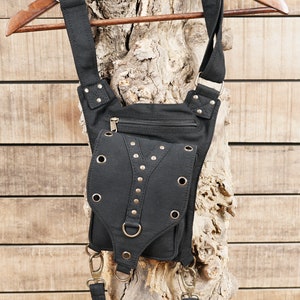 GREEN Cotton utility thigh bag  || For Unisex For Travelling || Eco-friendly waist bag || money belt pouch  || HIP belt pouch ||