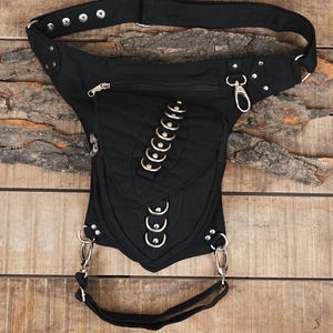 Black Dark Brown Green Cotton Hip and Thigh Bag For Women & Men For Travelling Eco-Friendly Waist Bag Utility Festive Belt Pouch Money Belt.
