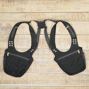 Black || Cotton Holster Bag || Festival Utility Bag || Fully Adjustable || Unisex || Functional Pocket Holster Bag|| 100% Cotton.