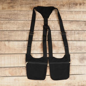 Holster bag || Eco Friendly Cotton || Adjustable Cotton Holster || Utility vest || Black cotton || Cotton Holster For Unisex ||