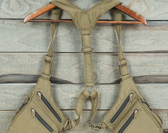 Cotton Holster Bag  || Festival Utility Bag || functional pocket belt || Fully Adjustable || 100% cotton || unisex holster bag