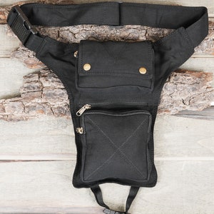 GREEN Cotton waist bag || Multi pocket belt pouch||Handmade || Eco-friendly belt pouch || travelling belt pouch for Unisex||