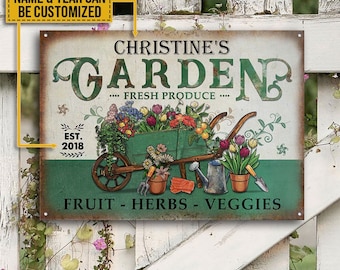 Vintage Customized Classic Metal Signs - Garden Signs - Gift For Garden Lovers