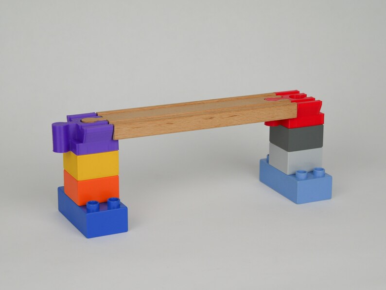 Duplo Wooden Train Adapter Set Compatible With BRIO, Thomas, Lillabo, IKEA, Melissa & Doug