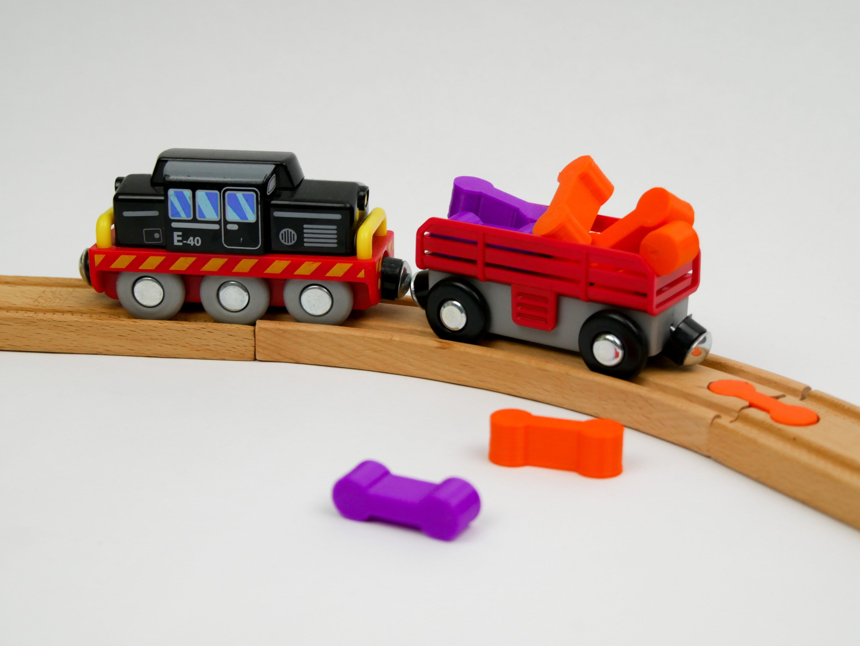 Set of Wooden Train Connectors Compatible With BRIO, Thomas, Lillabo, IKEA, Melissa & Doug