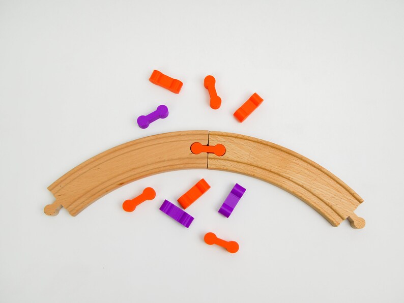 Set of Wooden Train Connectors Compatible With BRIO, Thomas, Lillabo, IKEA, Melissa & Doug