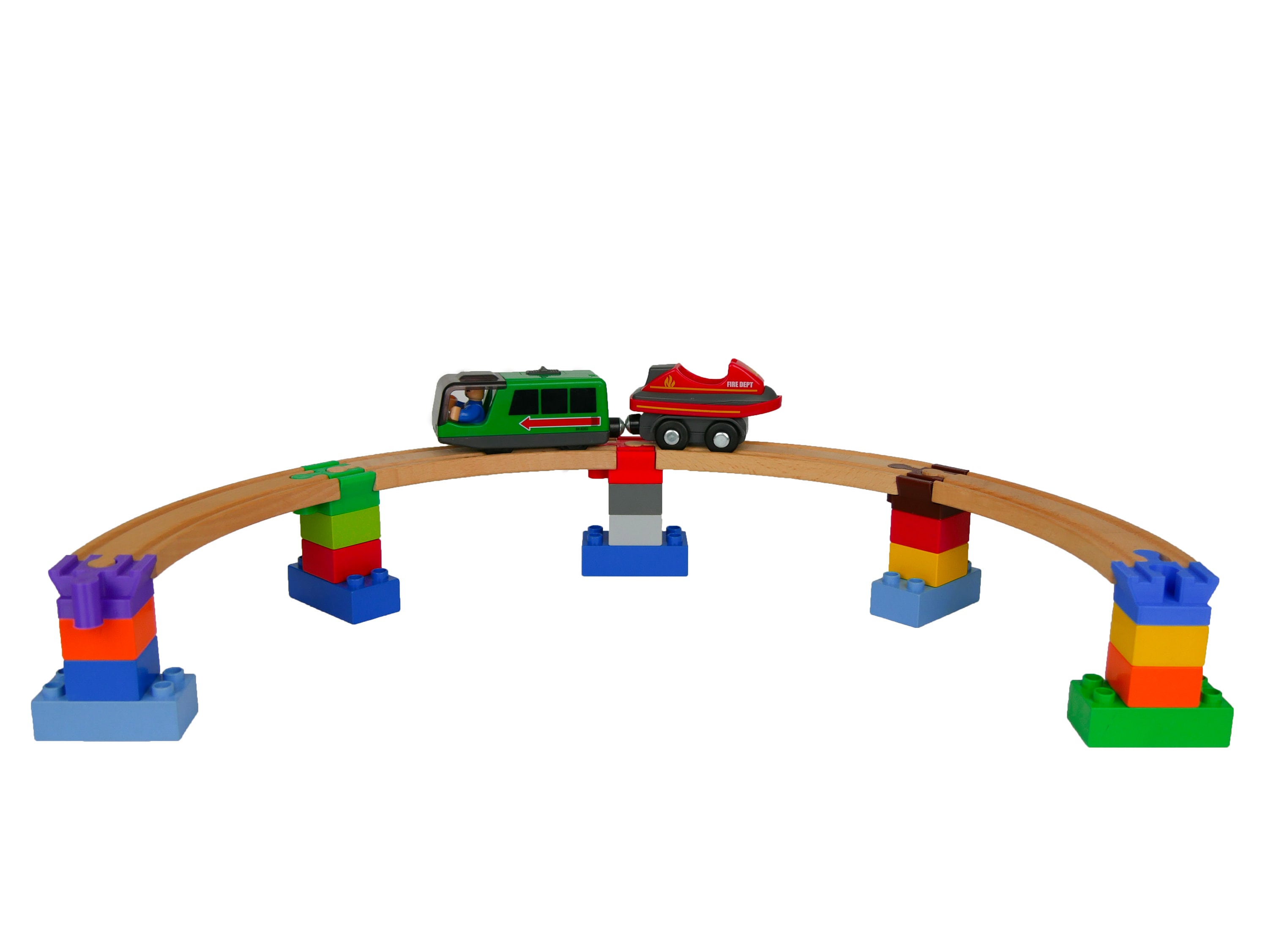 Duplo Wooden Train Adapter Set Compatible With BRIO, Thomas, Lillabo, IKEA, Melissa & Doug