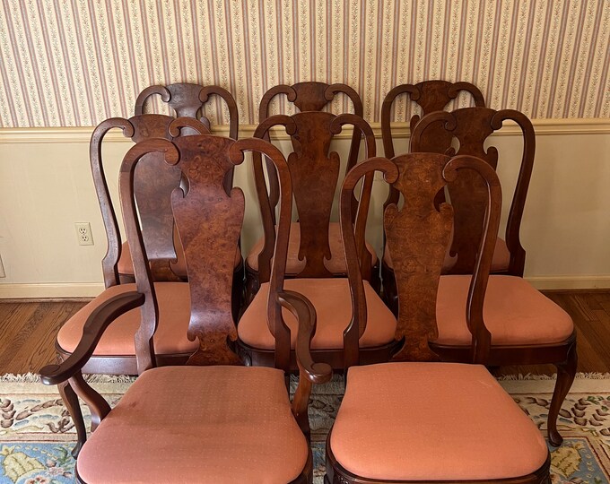 Set of 8 Henredon Dining Room Chairs Etsy
