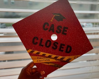 Graduation Cap Topper | Case Closed Topper | Criminal Justice Topper | Legal Theme Topper