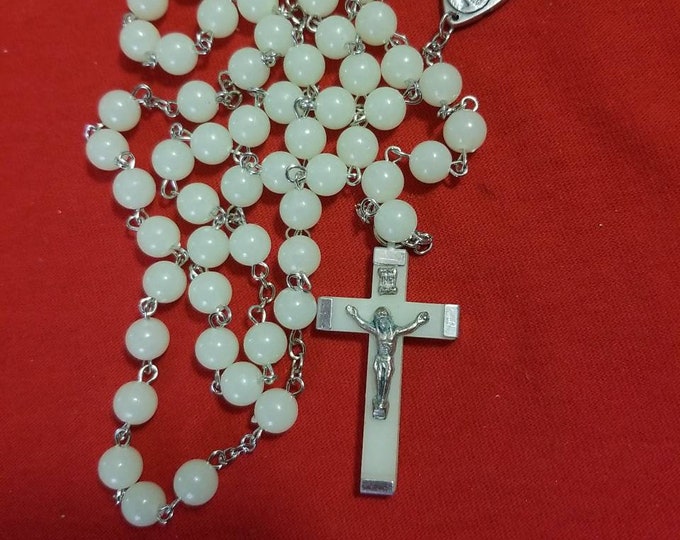Beautiful Large Glow in the Dark Rosary Italy Etsy